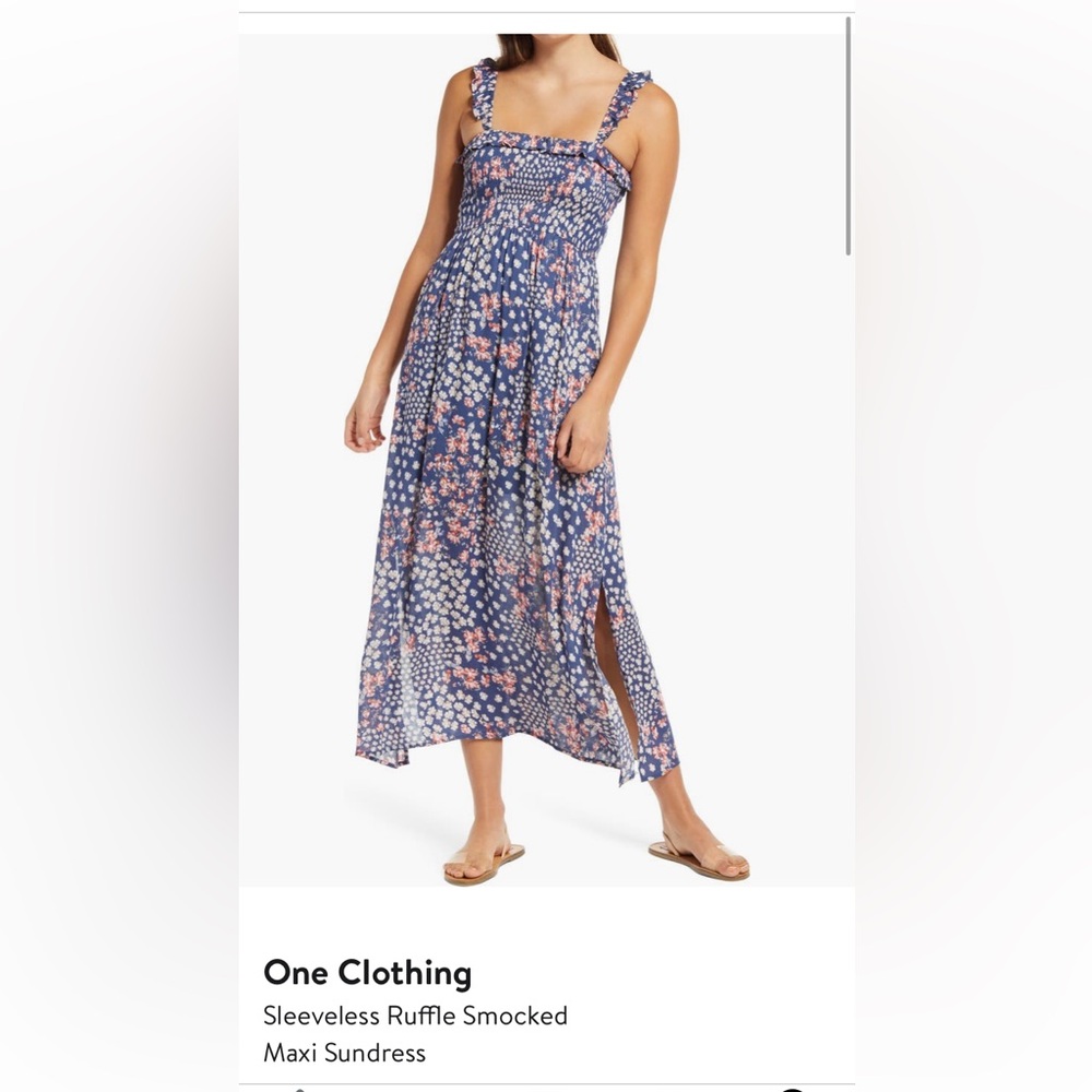 Floral Blue Maxi Skirt